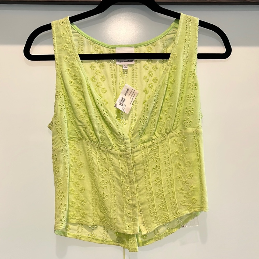 Embroidered corset top